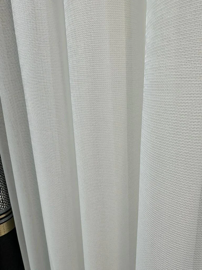 NİVEMESHOME TESLA WHITE GROUND 1/3 DENSE PILE TULLE CURTAIN APM