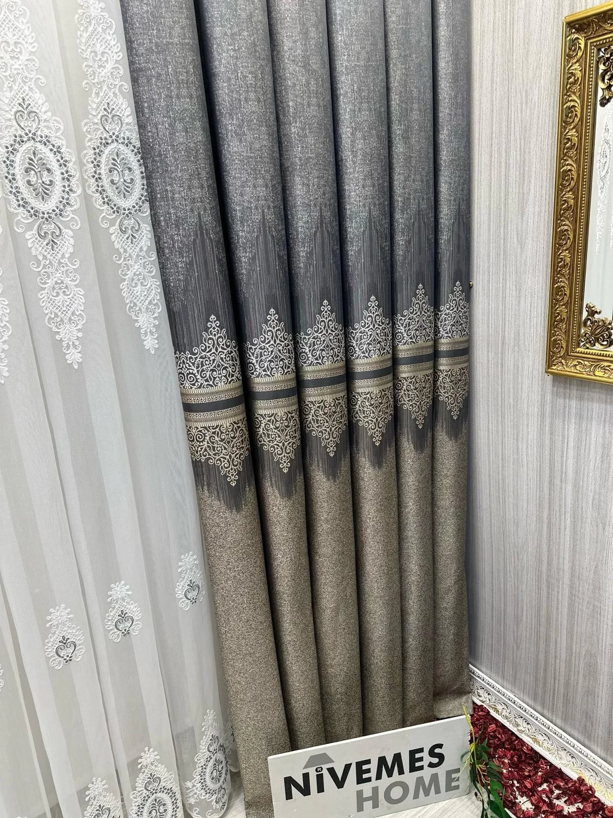 NIVEMESHOM TITUS FJ632145 V-2548 ЗЕМЛЯ 1/3 ПЛОТНАЯ ЦИЛИНДРИЧЕСКАЯ ФОНОВАЯ ШТОРА APM