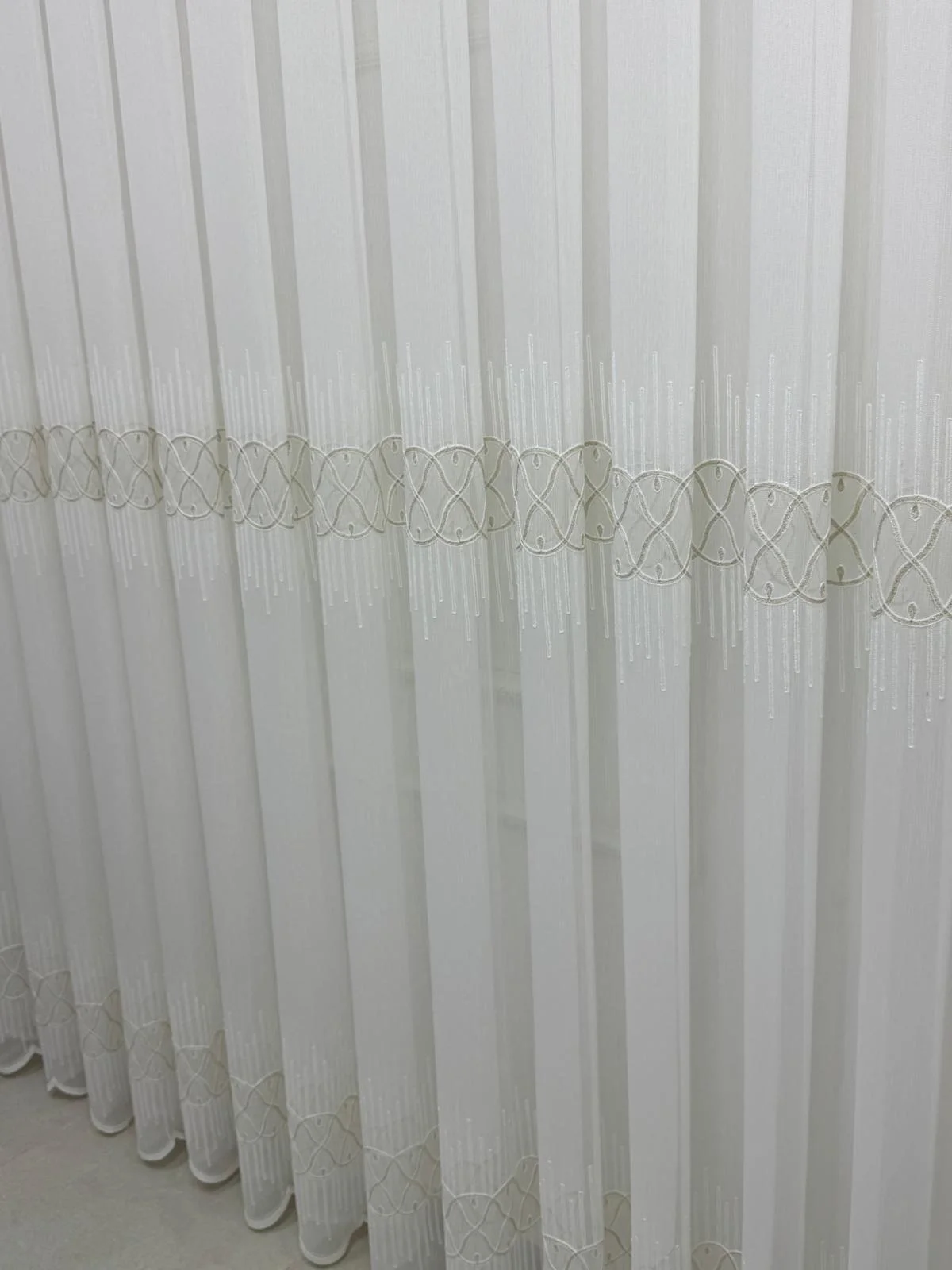 NİVEMESHOME V-117 MARİNA GOLD 1/2,5 BAMBU TÜL PERDE