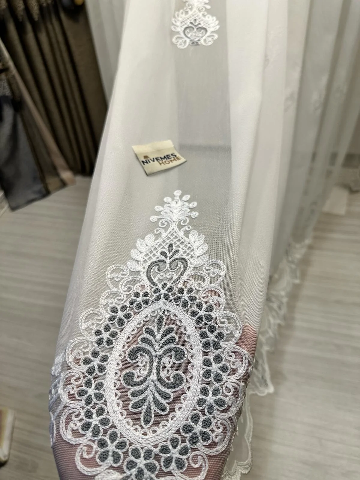 NİVEMESHOME YAREN 1/3 SIK PİLELİ TÜL PERDE APM