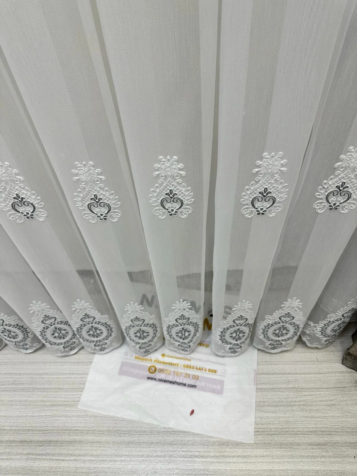 NİVEMESHOME YAREN 1/3 SIK PİLELİ TÜL PERDE APM