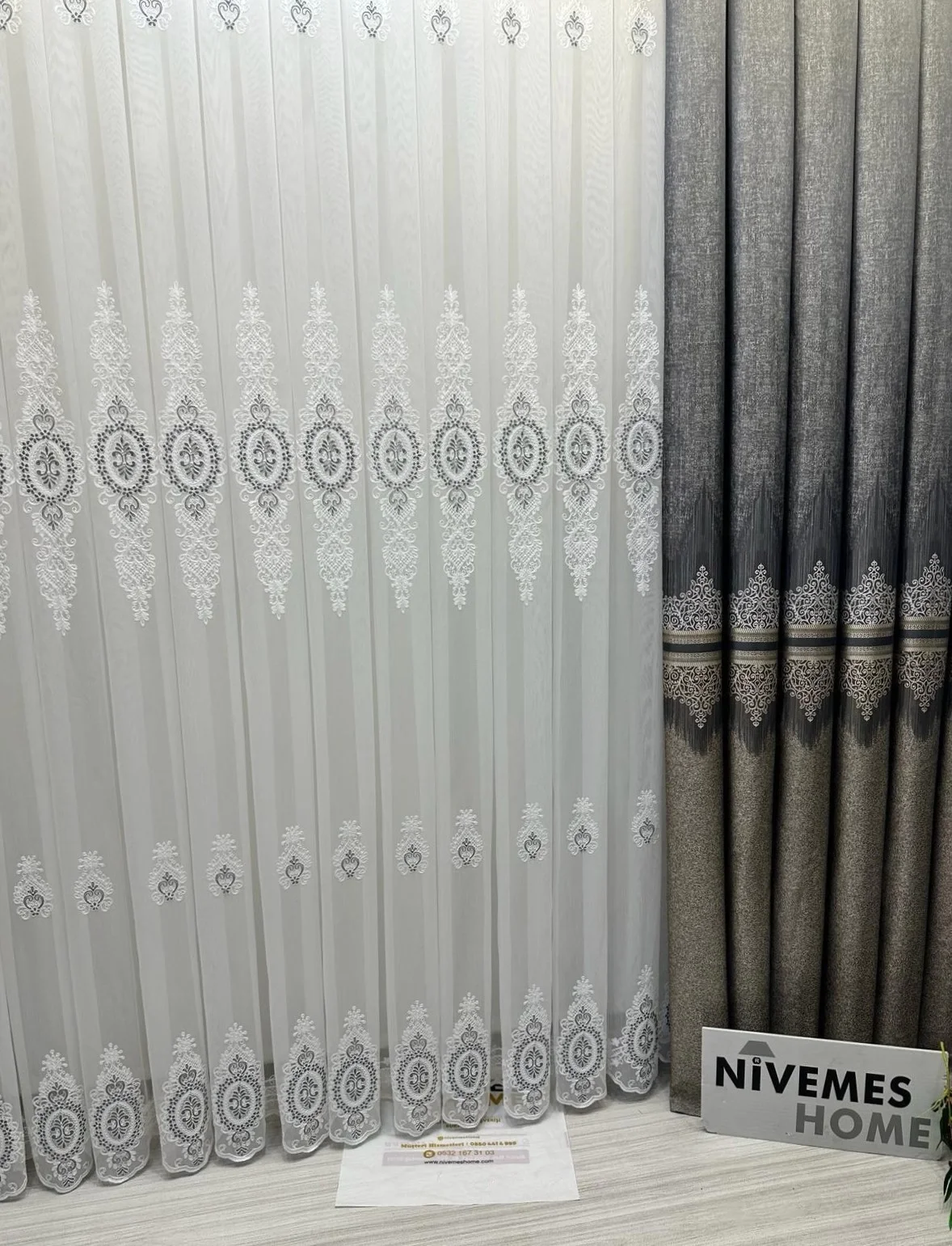 NİVEMESHOME YAREN 1/3 SIK PİLELİ TÜL PERDE APM