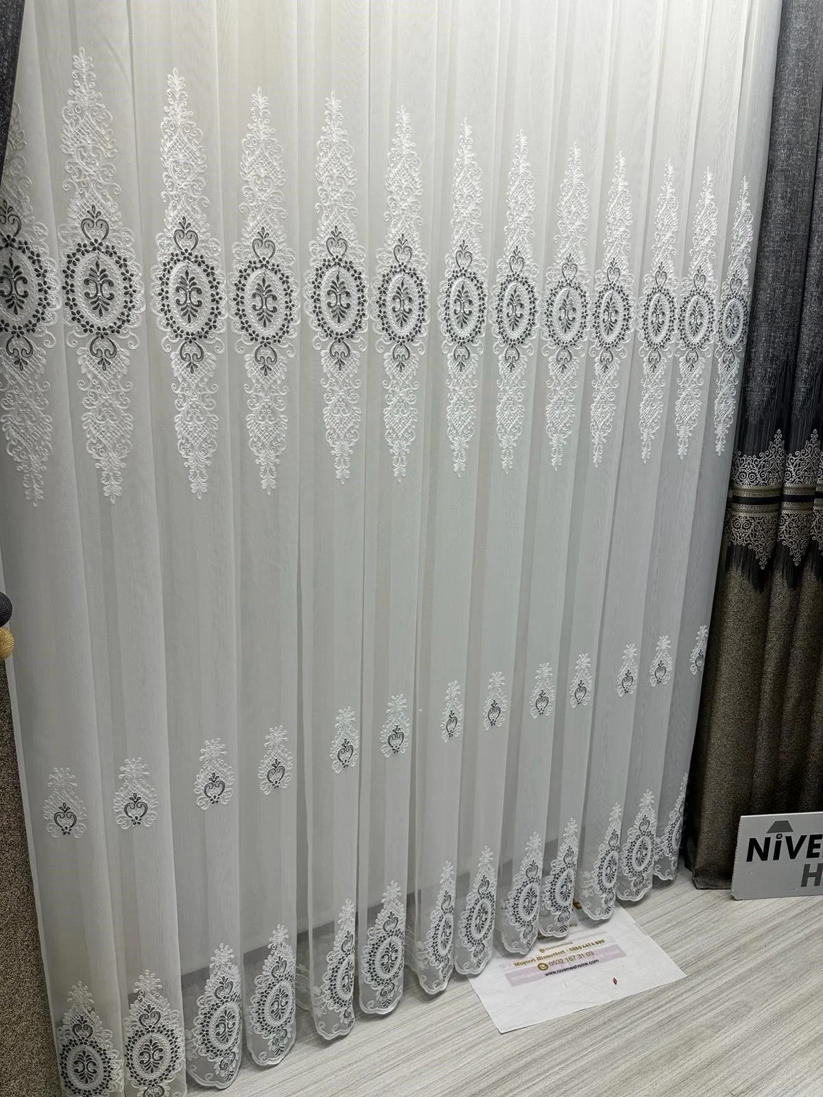 NİVEMESHOME YAREN 1/3 SIK PİLELİ TÜL PERDE APM