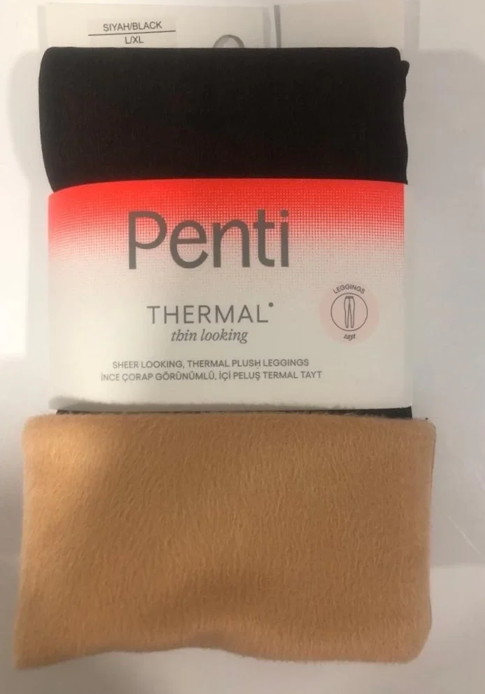 PENTİ İNCE GÖRÜNÜMLÜ TERMAL TAYT ÇORAP SIYAH L-XL