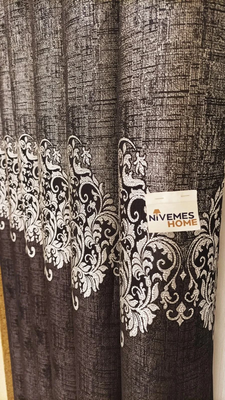 SERVI ANTHRACITE 1/3 PILE BACKGROUND CURTAIN APM