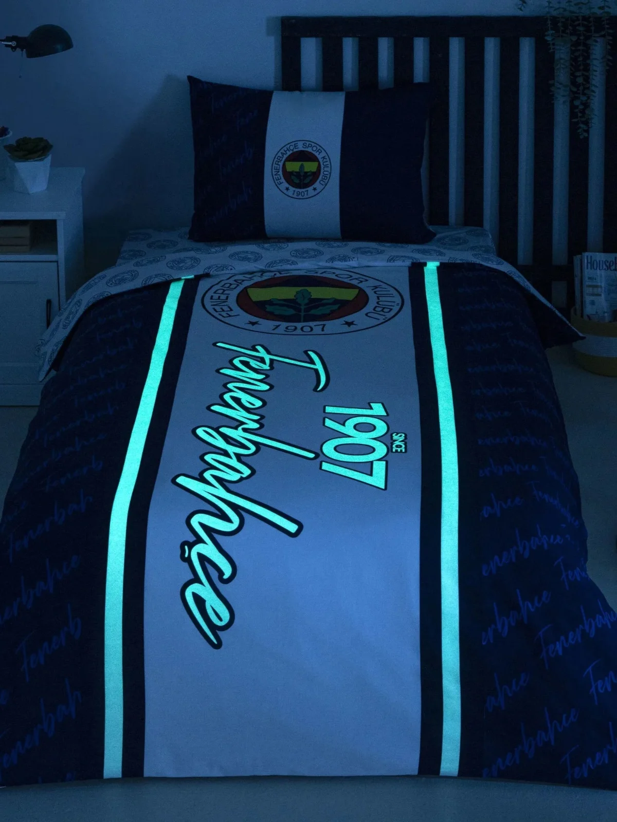 TAÇ FENERBAHÇE 1907 GLOW TEK KİŞİLİK NEVRESİM TAKIMI LİSANSLI