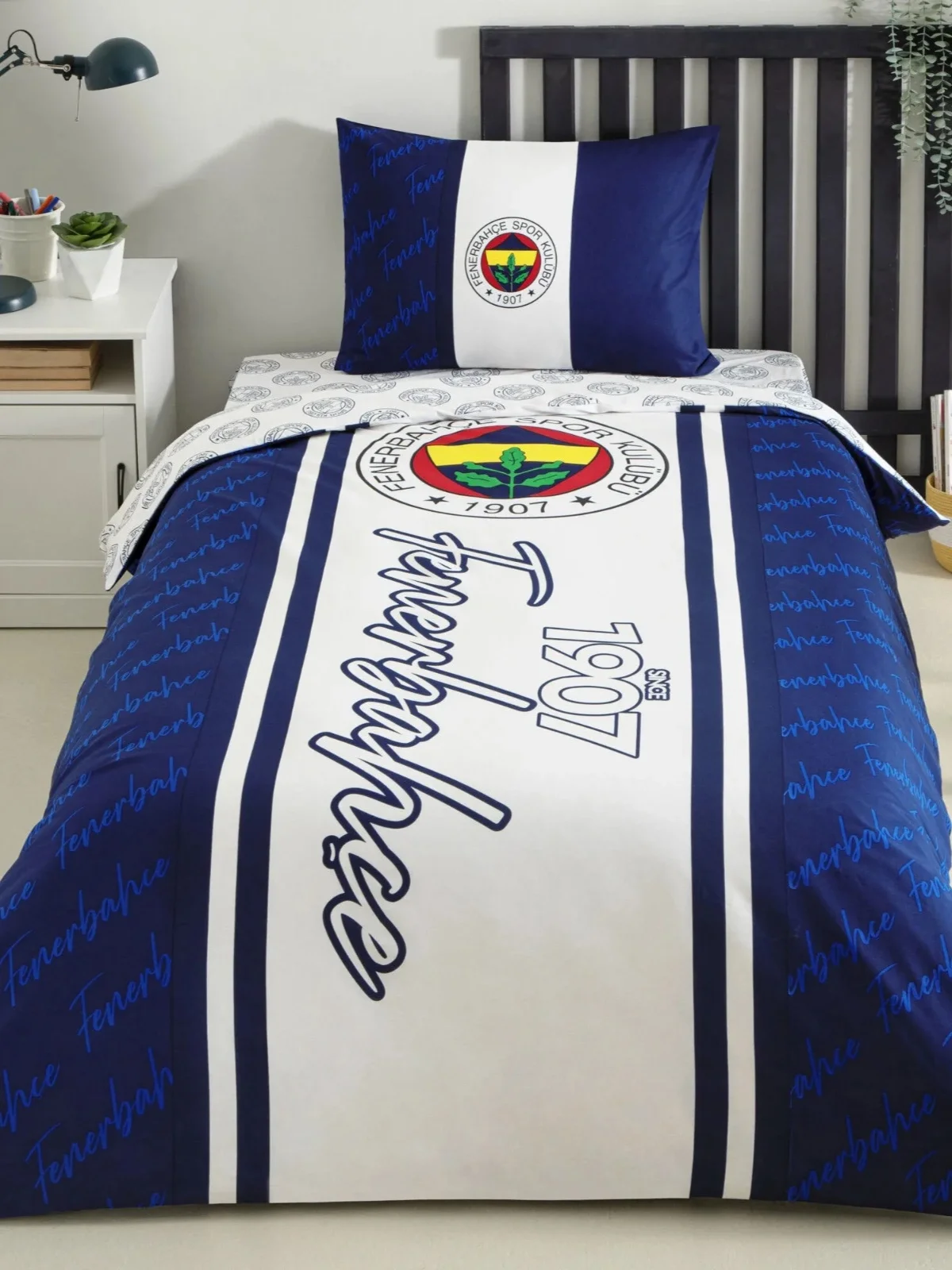 TAÇ FENERBAHÇE 1907 GLOW TEK KİŞİLİK NEVRESİM TAKIMI LİSANSLI