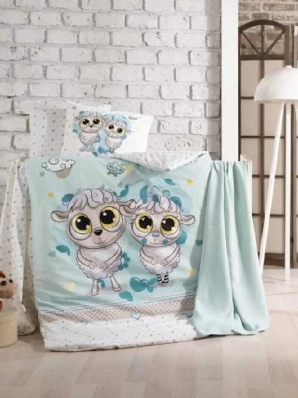 TAÇ KRİSTAL HAPPYLAMBS BLUE BAMBOO KNIT BABY SET