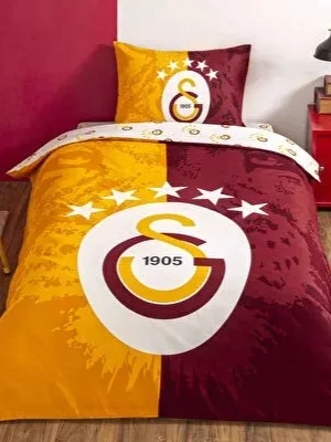 TAÇ LİSANSLI GALATASARAY 5.YILDIZ PAMUK TEK KİŞİLİK NEVRESİM TAKIMI