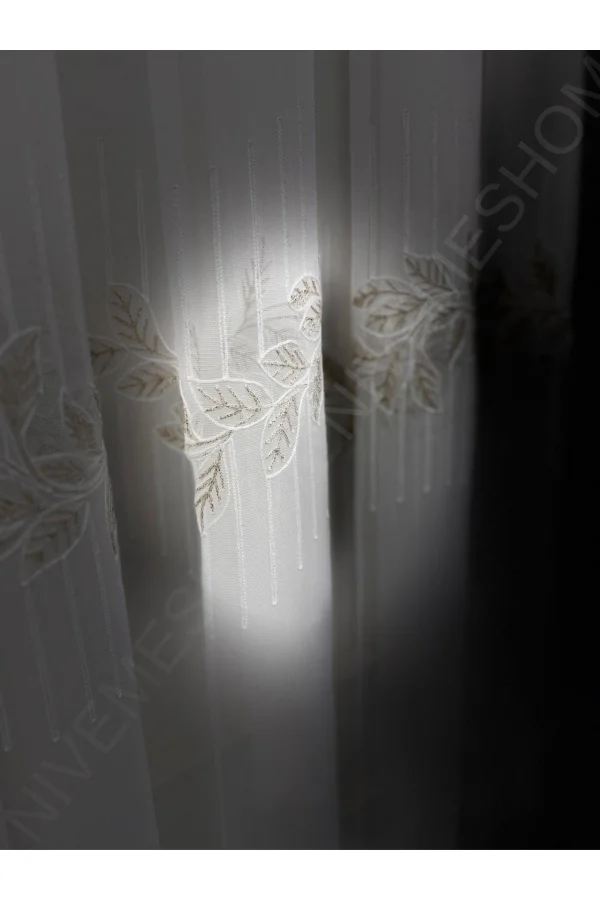 NIVEMESHOME 2572 V- 117 HERA GOLD 1/3 PILELI BAMBU TÜL PERDE