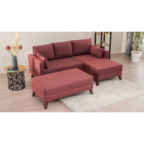 Frey Soft Mini Köşe Bordo Sağ