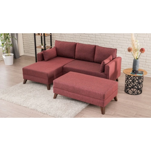 Frey Soft Mini Köşe Bordo Sol