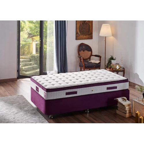 Violet 90X190 Tek Kişilik Gizli Pedli Yatak Full Yaylı Yatak