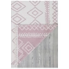 Duo Beyaz Pembe Çift Taraflı Yıkanabilir Dokuma Kilim 23000A 80 x 300 Cm