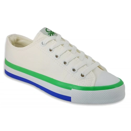 Benetton Çocuk Spor Ayakkabı Beyaz-Yeşil Deri