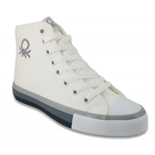 Benetton Kadın Kırık Beyaz Deri Spor Ayakkabı