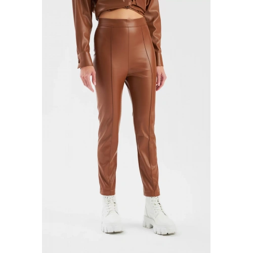 Kadın Taba Deri Pantolon