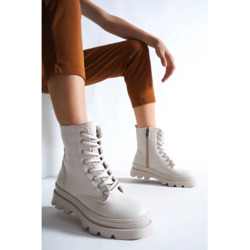 Kadın Ten Rengi Bağcıklı Bot