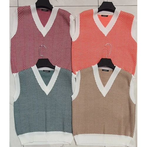 Kadın Yeşil-Beyaz Çizgili Süveter