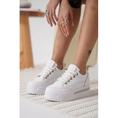 Alice Beyaz Kadın Gizli Topuklu Sneaker