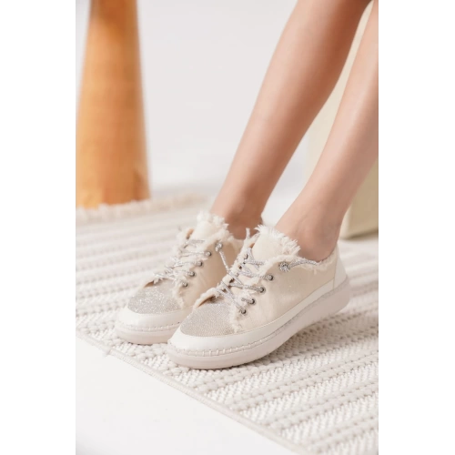 Ankle Bej Kadın Günlük Ayakkabı