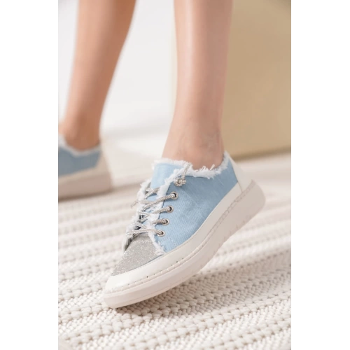 Ankle Mavi Kadın Günlük Ayakkabı