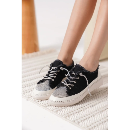 Ankle Siyah Kadın Günlük Ayakkabı
