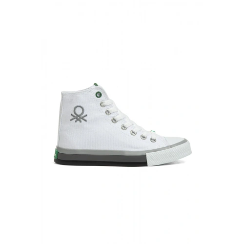 Benetton Kadın Kırık Beyaz Uzun Spor Ayakkabı