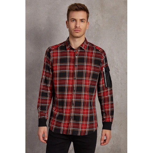 Erkek Kırmızı Ekose Gömlek