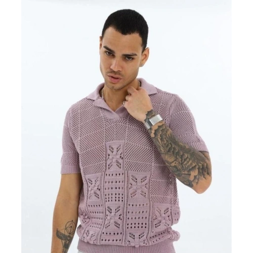 Erkek lila triko tshırt