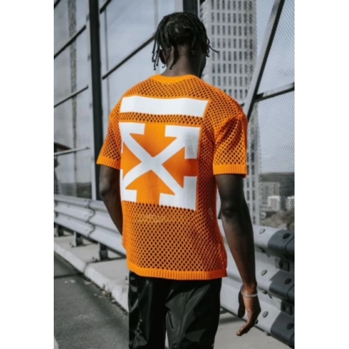 Erkek Turuncu File T-shirt