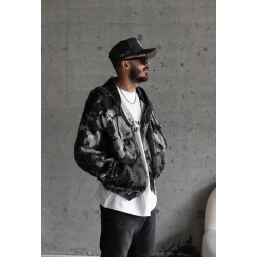 Erkek Siyah Beyaz Trend Ceket