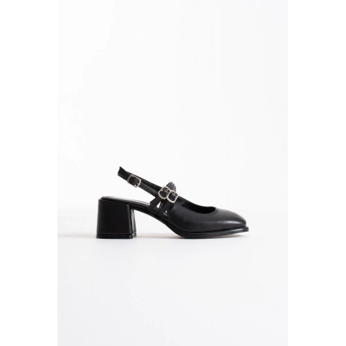 Faye Siyah Cilt Kadın Topuklu Ayakkabı