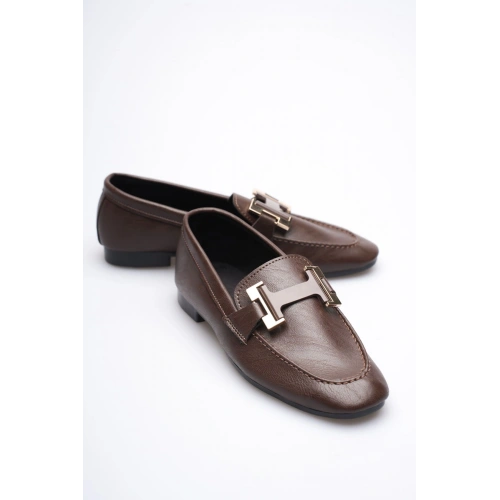 Kadın Acı Kahve Şık Tokalı Günlük Ayakkabı TR27MS05C