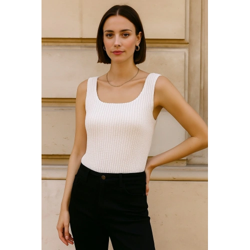 Kadın Beyaz Spor Crop Büstiyer