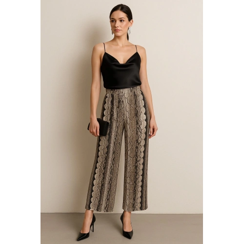 Kadın Yılan Desen Pantolon