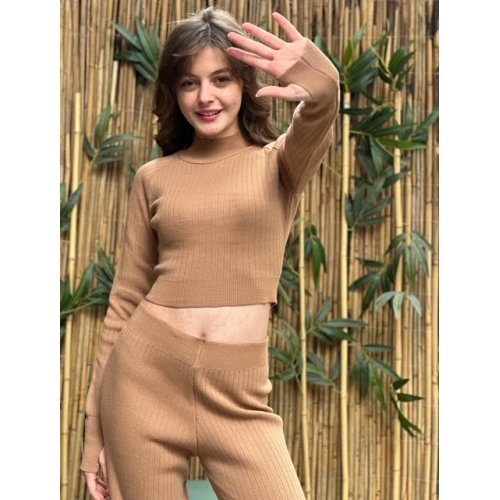 Kadın Taba Triko Takım