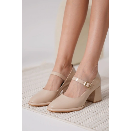 Kelly Nude Rugan Kadın Topuklu Ayakkabı