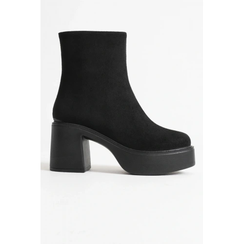 Keti Kadın Siyah Süet Topuklu Bot