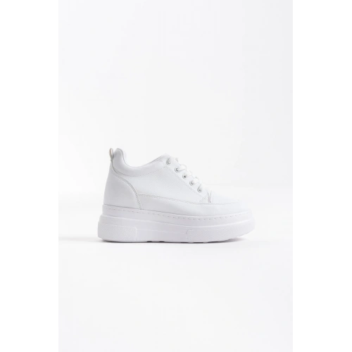 Lauren Kadın Gizli Topuk Mat Beyaz Spor Ayakkabı