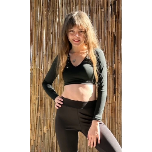 Kadın Siyah Uzun Kollu Büstiyer