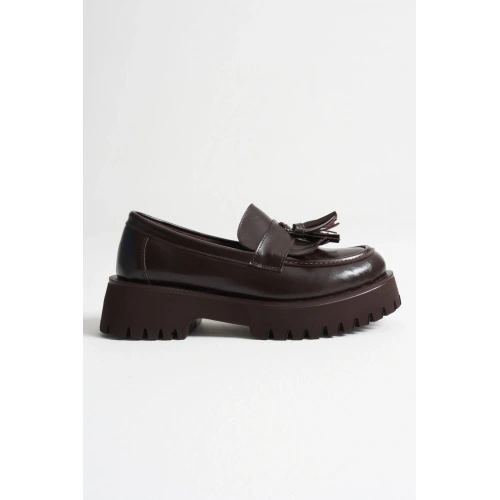 Mina Kadın Günlük Acı Kahve Loafer Ayakkabı