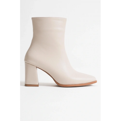 Muso Kadın Bej Topuklu Bot