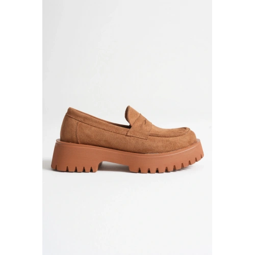 Noir Kadın Günlük Taba Süet Ayakkabı