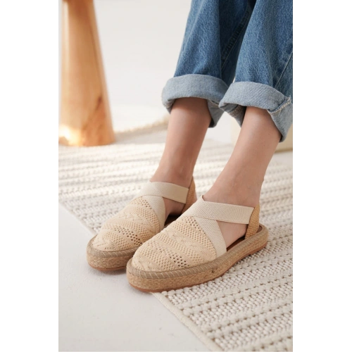 Rosa Kadın Bej Espadril Ayakkabı