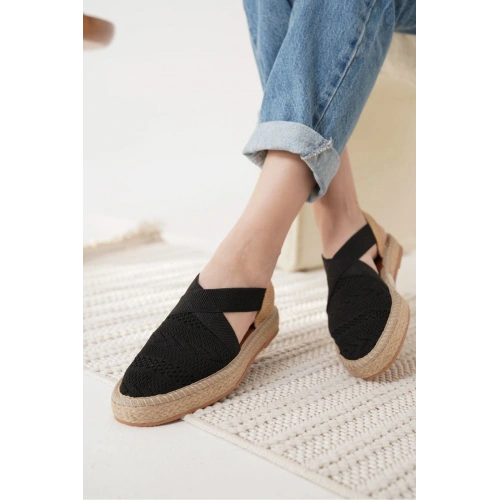 Rosa Kadın Siyah Espadril Ayakkabı