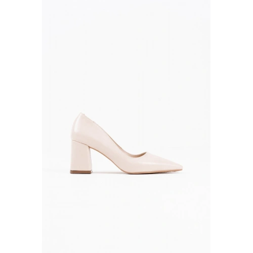 Valeria Bej Cilt Kadın Topuklu Ayakkabı