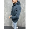 Erkek Antrasit Trend Kapüşonlu Sweatshirt