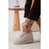 Alice Kadın Bej Gizli Topuklu Sneaker