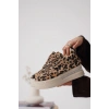 Alice Kadın Leopar Desenli Gizli Topuklu Sneaker